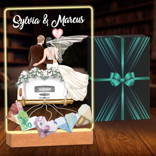 Maverton Personalisiertes Geldgeschenk Hochzeit - Acrylglas mit LED Beleuchtung - Hochzeitsgeschenke für Brautpaar Personalisierte Geschenke für Paar Geschenk Hochzeit Größe L: 15x24 oder XL: 21x32cm Maverton Personalisiertes Geldgeschenk Hochzeit - Acrylglas mit LED Beleuchtung - Hochzeitsgeschenke für Brautpaar Personalisierte Geschenke für Paar Geschenk Hochzeit Größe L: 15x24 oder XL: 21x32cm von Maverton