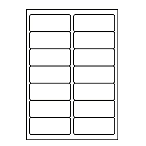 A4-Etiketten, selbstklebend, für Tintenstrahldrucker, Laserdrucker, bedruckbar, 99 x 38 mm, 25 Blatt, 14 Stück A4-Etiketten, selbstklebend, für Tintenstrahldrucker, Laserdrucker, bedruckbar, 99 x 38 mm, 25 Blatt, 14 Stück von Max Solutions