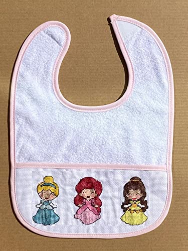 7 x rote Serie Baumwolle Kreuzstich Baby Lätzchen 16count von Max Stitch