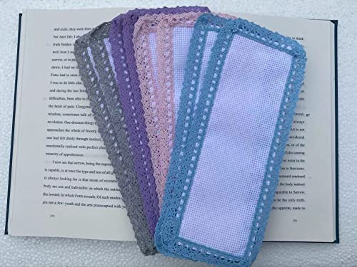 Max Stitch Kreuzstich-Lesezeichen, 14 Karat, Aida-Stoff, blanko, Kreuzstich, Lesezeichen, 8 Stück von Max Stitch