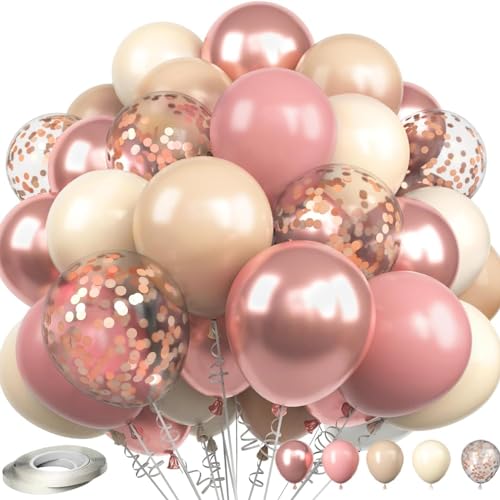 Luftballons Geburtstag Beige Rosa, 60 Stück 30cm Retro Rosa Creme Roségold Weiß Luftballons für Hochzeit Geburtstag, Apricot Rosa Ballons für Baby Shower, Babyparty, Hochzeit, Geburtstag deko Mädchen Luftballons Geburtstag Beige Rosa, 60 Stück 30cm Retro Rosa Creme Roségold Weiß Luftballons für Hochzeit Geburtstag, Apricot Rosa Ballons für Baby Shower, Babyparty, Hochzeit, Geburtstag deko Mädchen von Max running