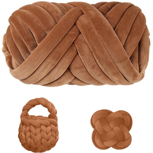 Dicke Wolle Garn 500g,Chunky XXL Wolle zum Handstricke,Sperrige Textilgarn zum häkeln für körbe,Decke, Kissen, Rucksack,Haustierkorb Dicke Wolle Garn 500g,Chunky XXL Wolle zum Handstricke,Sperrige Textilgarn zum häkeln für körbe,Decke, Kissen, Rucksack,Haustierkorb von Maxee