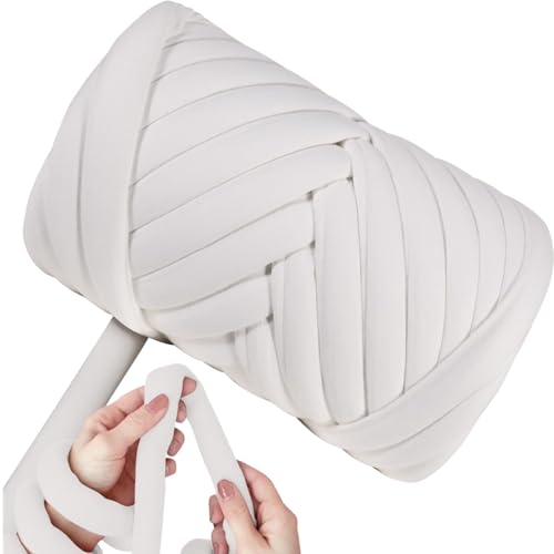 Dicke Wolle Garn 500g,Chunky XXL Wolle zum Handstricke,Sperrige Textilgarn zum häkeln für körbe,Decke, Kissen, Rucksack,Haustierkorb von Maxee