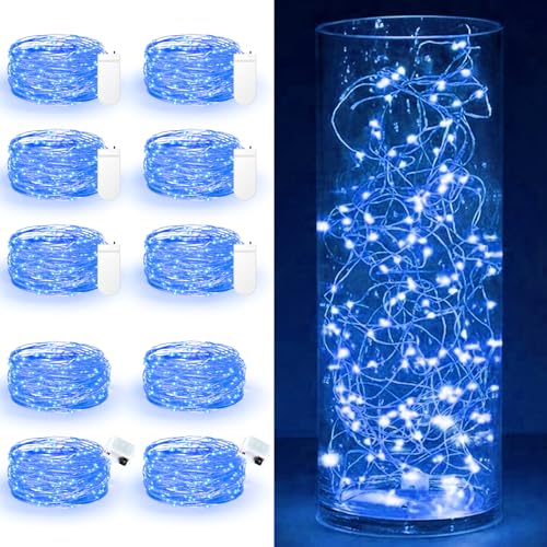 Maxee 10 Stück 1M Blau LED Lichterkette Batterie, Wasserdicht für DIY, Party, Stimmung Lichter, Weihnachtsdeko, Innen- und Außenbereich Deko, 4 Stück Quadratische + 6 Stück Flache Lichterkette Maxee 10 Stück 1M Blau LED Lichterkette Batterie, Wasserdicht für DIY, Party, Stimmung Lichter, Weihnachtsdeko, Innen- und Außenbereich Deko, 4 Stück Quadratische + 6 Stück Flache Lichterkette von Maxee