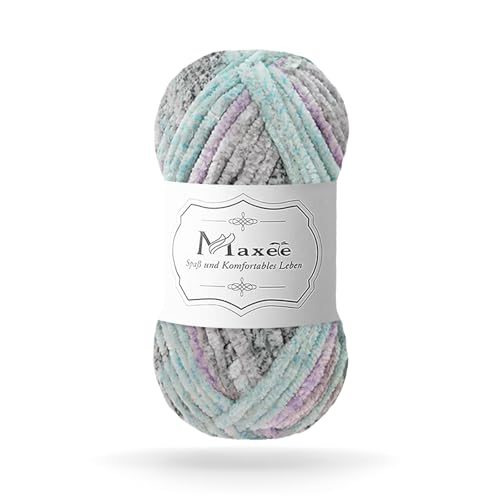 Maxee 100g Samtig Babywolle, Samt Chenille Garn mit Häkelwerkzeuge, Kuschelweich Velvet Chenillegarn Flauschige, Weich Plüschwolle Häkelgarn Wolle zum Stricken & Häkeln Maxee 100g Samtig Babywolle, Samt Chenille Garn mit Häkelwerkzeuge, Kuschelweich Velvet Chenillegarn Flauschige, Weich Plüschwolle Häkelgarn Wolle zum Stricken & Häkeln von Maxee