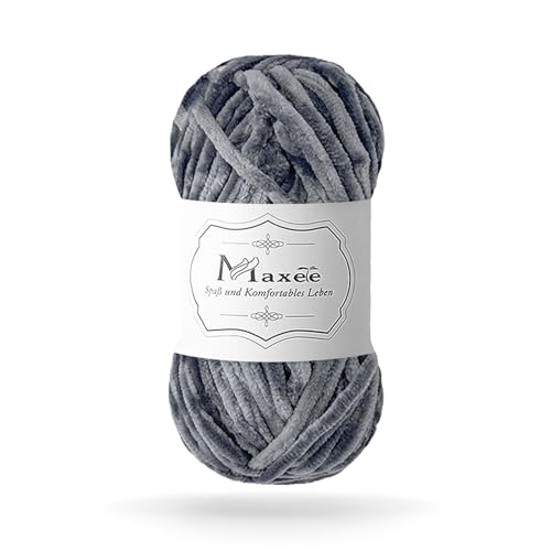 Maxee 100g Samtig Babywolle, Samt Chenille Garn mit Häkelwerkzeuge, Kuschelweich Velvet Chenillegarn Flauschige, Weich Plüschwolle Häkelgarn Wolle zum Stricken & Häkeln Maxee 100g Samtig Babywolle, Samt Chenille Garn mit Häkelwerkzeuge, Kuschelweich Velvet Chenillegarn Flauschige, Weich Plüschwolle Häkelgarn Wolle zum Stricken & Häkeln von Maxee