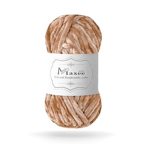 Maxee 100g Samtig Babywolle, Samt Chenille Garn mit Häkelwerkzeuge, Kuschelweich Velvet Chenillegarn Flauschige, Weich Plüschwolle Häkelgarn Wolle zum Stricken & Häkeln Maxee 100g Samtig Babywolle, Samt Chenille Garn mit Häkelwerkzeuge, Kuschelweich Velvet Chenillegarn Flauschige, Weich Plüschwolle Häkelgarn Wolle zum Stricken & Häkeln von Maxee
