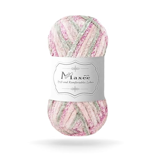 Maxee 100g Samtig Babywolle, Samt Chenille Garn mit Häkelwerkzeuge, Kuschelweich Velvet Chenillegarn Flauschige, Weich Plüschwolle Häkelgarn Wolle zum Stricken & Häkeln Maxee 100g Samtig Babywolle, Samt Chenille Garn mit Häkelwerkzeuge, Kuschelweich Velvet Chenillegarn Flauschige, Weich Plüschwolle Häkelgarn Wolle zum Stricken & Häkeln von Maxee