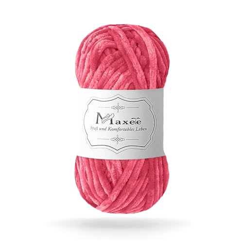 Maxee 100g Samtig Babywolle, Samt Chenille Garn mit Häkelwerkzeuge, Kuschelweich Velvet Chenillegarn Flauschige, Weich Plüschwolle Häkelgarn Wolle zum Stricken & Häkeln Maxee 100g Samtig Babywolle, Samt Chenille Garn mit Häkelwerkzeuge, Kuschelweich Velvet Chenillegarn Flauschige, Weich Plüschwolle Häkelgarn Wolle zum Stricken & Häkeln von Maxee