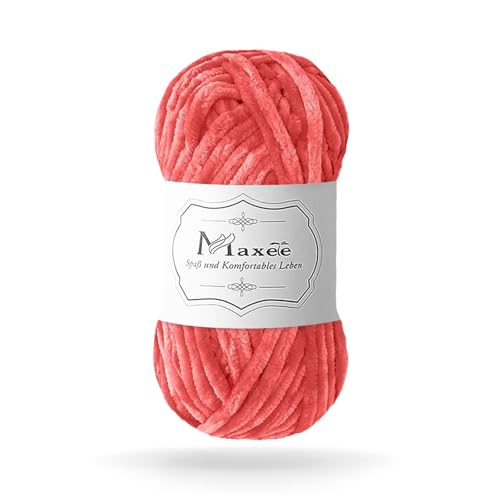 Maxee 100g Samtig Babywolle, Samt Chenille Garn mit Häkelwerkzeuge, Kuschelweich Velvet Chenillegarn Flauschige, Weich Plüschwolle Häkelgarn Wolle zum Stricken & Häkeln Maxee 100g Samtig Babywolle, Samt Chenille Garn mit Häkelwerkzeuge, Kuschelweich Velvet Chenillegarn Flauschige, Weich Plüschwolle Häkelgarn Wolle zum Stricken & Häkeln von Maxee