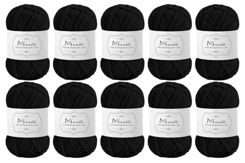 Maxee 500g(50gx10) Handstrickgarn Multicolor, Acryl Garn zum Stricken, Weicher Wolle zum Häkeln und Kunsthandwerk, Hand Knitting Garn zum Häkeln, Schals für Strickanfänger, Erfahrene Stricker von Maxee