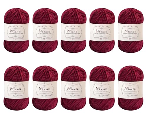 Maxee 500g(50gx10) Handstrickgarn Multicolor, Acryl Garn zum Stricken, Weicher Wolle zum Häkeln und Kunsthandwerk, Hand Knitting Garn zum Häkeln, Schals für Strickanfänger, Erfahrene Stricker von Maxee
