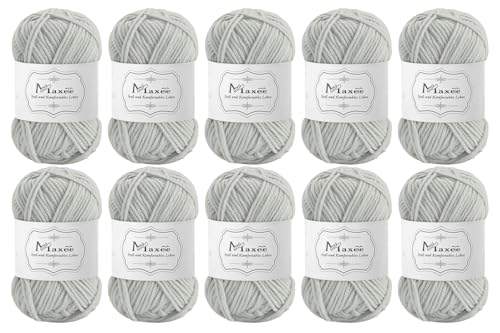 Maxee 500g(50gx10) Handstrickgarn Multicolor, Acryl Garn zum Stricken, Weicher Wolle zum Häkeln und Kunsthandwerk, Hand Knitting Garn zum Häkeln, Schals für Strickanfänger, Erfahrene Stricker von Maxee
