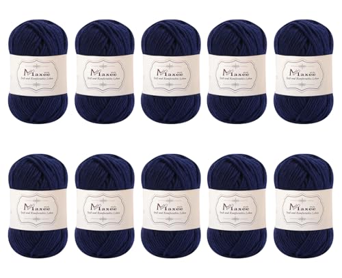 Maxee 500g(50gx10) Handstrickgarn Multicolor, Acryl Garn zum Stricken, Weicher Wolle zum Häkeln und Kunsthandwerk, Hand Knitting Garn zum Häkeln, Schals für Strickanfänger, Erfahrene Stricker von Maxee