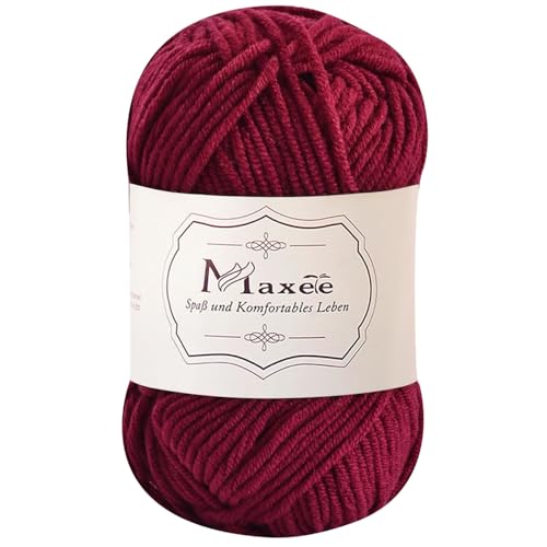 Maxee 50g Handstrickgarn Multicolor, Acryl Garn zum Stricken, Weicher Wolle zum Häkeln und Kunsthandwerk, Hand Knitting Garn zum Häkeln, Schals für Strickanfänger, Erfahrene Stricker von Maxee