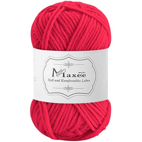 Maxee 50g Handstrickgarn Multicolor, Acryl Garn zum Stricken, Weicher Wolle zum Häkeln und Kunsthandwerk, Hand Knitting Garn zum Häkeln, Schals für Strickanfänger, Erfahrene Stricker von Maxee