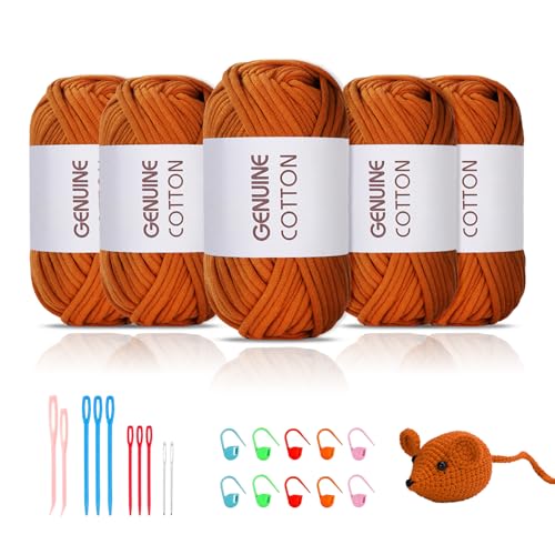 Maxee 5X50g Dickes Garn Baumwolle zum Häkeln, Chunky Häkelgarn für Anfänger, Kein Geteiltes Häkeln Amigurumi Wolle, Klobiges Baumwollgarn Einfaches Strickgarn zum Häkeln Stricke Maxee 5X50g Dickes Garn Baumwolle zum Häkeln, Chunky Häkelgarn für Anfänger, Kein Geteiltes Häkeln Amigurumi Wolle, Klobiges Baumwollgarn Einfaches Strickgarn zum Häkeln Stricke von Maxee