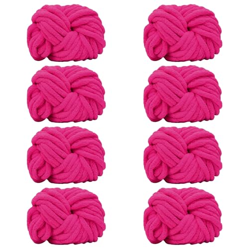 Maxee Dicke Wolle Garn 250g*8 Stuck, Sperrige Armstricken Wolle, Soft Arm Knitting, XXL Grobstrick Weiches Wollgarn, zum Häkeln für Decke, Perfekt zum Weben von Haustier Nest, Decken, Zierkissen von Maxee