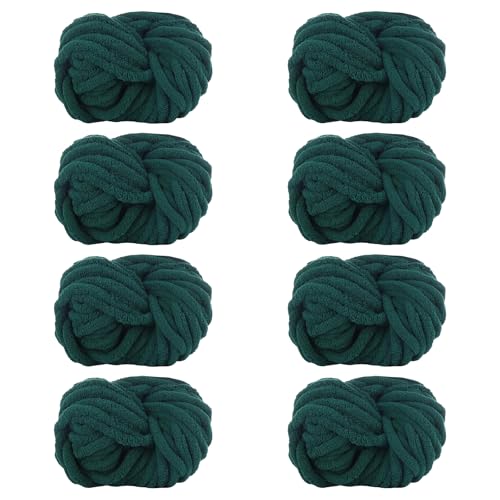 Maxee Dicke Wolle Garn 250g*8 Stuck, Sperrige Armstricken Wolle, Soft Arm Knitting, XXL Grobstrick Weiches Wollgarn, zum Häkeln für Decke, Perfekt zum Weben von Haustier Nest, Decken, Zierkissen von Maxee