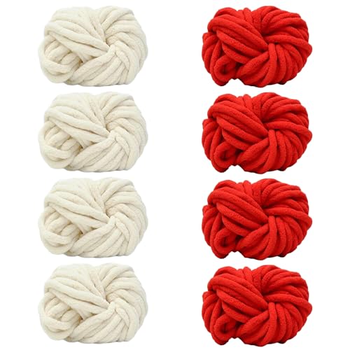 Maxee Dicke Wolle Garn 250g*8 Stuck, Sperrige Armstricken Wolle, Soft Arm Knitting, XXL Grobstrick Weiches Wollgarn, zum Häkeln für Decke, Perfekt zum Weben von Haustier Nest, Decken, Zierkissen Maxee Dicke Wolle Garn 250g*8 Stuck, Sperrige Armstricken Wolle, Soft Arm Knitting, XXL Grobstrick Weiches Wollgarn, zum Häkeln für Decke, Perfekt zum Weben von Haustier Nest, Decken, Zierkissen von Maxee