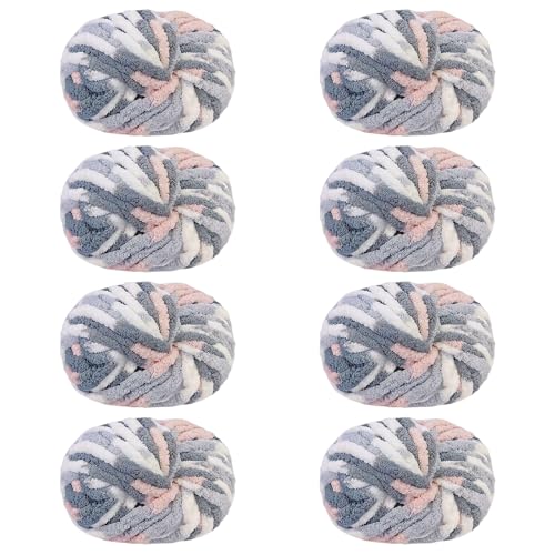 Maxee Dicke Wolle Garn 250g*8 Stuck, Sperrige Armstricken Wolle, Soft Arm Knitting, XXL Grobstrick Weiches Wollgarn, zum Häkeln für Decke, Perfekt zum Weben von Haustier Nest, Decken, Zierkissen von Maxee