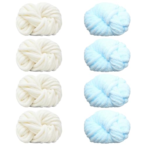 Maxee Dicke Wolle Garn 250g*8 Stuck, Sperrige Armstricken Wolle, Soft Arm Knitting, XXL Grobstrick Weiches Wollgarn, zum Häkeln für Decke, Perfekt zum Weben von Haustier Nest, Decken, Zierkissen Maxee Dicke Wolle Garn 250g*8 Stuck, Sperrige Armstricken Wolle, Soft Arm Knitting, XXL Grobstrick Weiches Wollgarn, zum Häkeln für Decke, Perfekt zum Weben von Haustier Nest, Decken, Zierkissen von Maxee