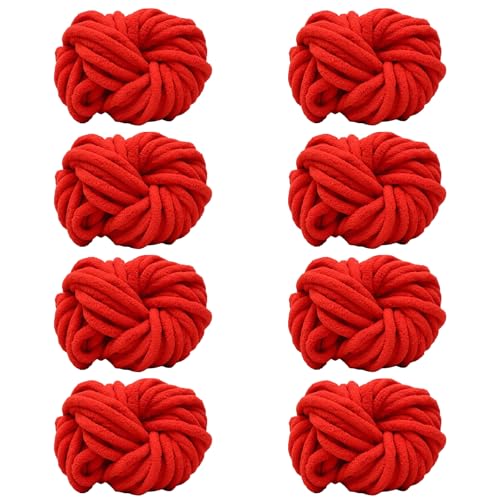 Maxee Dicke Wolle Garn 250g*8 Stuck, Sperrige Armstricken Wolle, Soft Arm Knitting, XXL Grobstrick Weiches Wollgarn, zum Häkeln für Decke, Perfekt zum Weben von Haustier Nest, Decken, Zierkissen von Maxee
