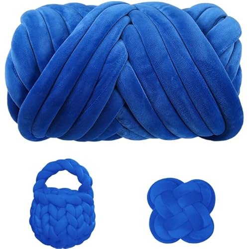 Maxee Dicke Wolle Garn 500g, Chunky XXL Wolle zum Handstricke, Schlauchgarn Armstricken Knitting Wolle, Sperrige Textilgarn zum häkeln für körbe, Decke, Kissen, Rucksack, Haustierkorb(Velvet Orange) von Maxee