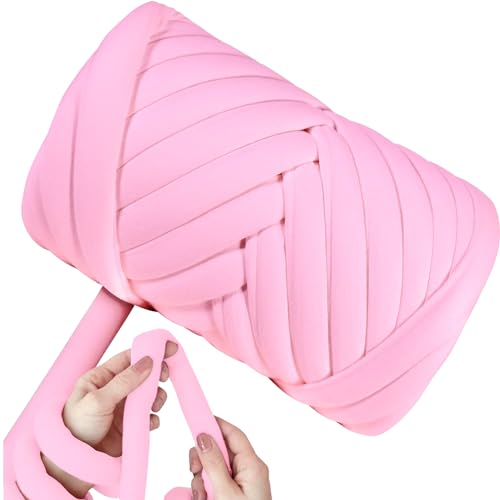 Maxee Dicke Wolle Garn 500g, Chunky XXL Wolle zum Handstricke, Schlauchgarn Armstricken Knitting Wolle, Sperrige Textilgarn zum häkeln für körbe, Decke, Kissen, Rucksack, Haustierkorb -Rosa Maxee Dicke Wolle Garn 500g, Chunky XXL Wolle zum Handstricke, Schlauchgarn Armstricken Knitting Wolle, Sperrige Textilgarn zum häkeln für körbe, Decke, Kissen, Rucksack, Haustierkorb -Rosa von Maxee