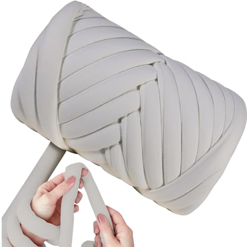 Maxee Dicke Wolle Garn 450g, Chunky XXL Wolle zum Handstricke, Schlauchgarn Armstricken Knitting Wolle, Sperrige Textilgarn zum häkeln für körbe, Decke, Kissen, Rucksack, Haustierkorb -mittelgrau Maxee Dicke Wolle Garn 450g, Chunky XXL Wolle zum Handstricke, Schlauchgarn Armstricken Knitting Wolle, Sperrige Textilgarn zum häkeln für körbe, Decke, Kissen, Rucksack, Haustierkorb -mittelgrau von Maxee