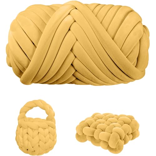 Maxee Dicke Wolle Garn 500g, Chunky XXL Wolle zum Handstricke, Schlauchgarn Armstricken Knitting Wolle, Sperrige Textilgarn zum häkeln für körbe,Kissen, Rucksack, Haustierkorb(Velvet -6 Maxee Dicke Wolle Garn 500g, Chunky XXL Wolle zum Handstricke, Schlauchgarn Armstricken Knitting Wolle, Sperrige Textilgarn zum häkeln für körbe,Kissen, Rucksack, Haustierkorb(Velvet -6 von Maxee