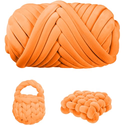 Maxee Dicke Wolle Garn 500g, Chunky XXL Wolle zum Handstricke, Schlauchgarn Armstricken Knitting Wolle, Sperrige Textilgarn zum häkeln für körbe,Kissen, Rucksack, Haustierkorb(Velvet -7 Maxee Dicke Wolle Garn 500g, Chunky XXL Wolle zum Handstricke, Schlauchgarn Armstricken Knitting Wolle, Sperrige Textilgarn zum häkeln für körbe,Kissen, Rucksack, Haustierkorb(Velvet -7 von Maxee