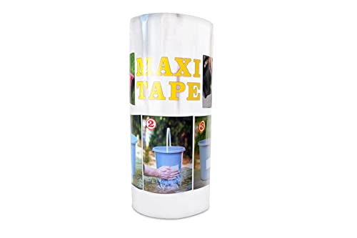 Maximex Panzertape Transparent 20 cm x 1,5 m, Witterungsbeständiges Panzertape für Outdoor, Reparaturen & Abdichtungen, UV Beständiges Klebeband klebt auch unter Wasser, Versiegelt Löcher & Risse von Maximex