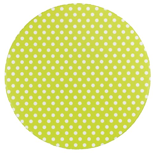 Maximex Spann-Tischdecke grün, Punkte, Schützt vor Schmutz & Flecken, Verrutscht Nicht, Wetterbeständig, Für runde Tische mit Ø70-86 cm von Maximex