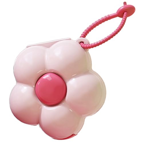 MaxlaceWig Kleine Schmuckschatulle, Schmuckaufbewahrung, Reise-Schmuck-Organizer, tragbar, Mini-Schmuck-Reiseetui, rosa Dekor, niedliche Dinge, Teenager, Mädchen, Geburtstagsgeschenke (Hellrosa) von MaxlaceWig