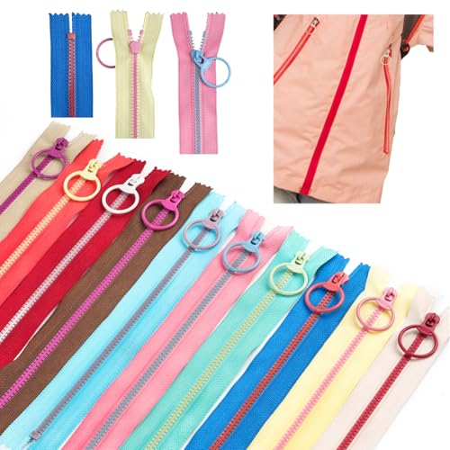 20 Stück Reißverschluss 20 cm, 10 Farben Harz Reissverschluss, 3.2 cm Breit Reißverschlüsse mit Metall Ring, Reißverschluss für Nähen, Kleidung, Tasche, Handwerk 20 Stück Reißverschluss 20 cm, 10 Farben Harz Reissverschluss, 3.2 cm Breit Reißverschlüsse mit Metall Ring, Reißverschluss für Nähen, Kleidung, Tasche, Handwerk von Maxmoc