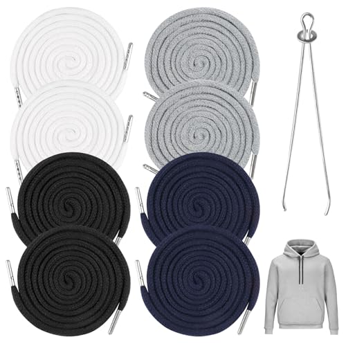8 Stück Kordel für Jogginghose, Baumwolle Kordelzug mit Durchziehnadel, Kordelenden Metall Ersatz-Saiten für Hoodie, Sporthosen Hosen, Sweatshirts, Jacken 8 Stück Kordel für Jogginghose, Baumwolle Kordelzug mit Durchziehnadel, Kordelenden Metall Ersatz-Saiten für Hoodie, Sporthosen Hosen, Sweatshirts, Jacken von Maxmoc