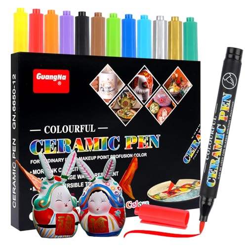 Maxmoc Porzellanstifte Spülmaschinenfest,12 Farben Keramik Stifte Zum Bemalen Spülmaschinenfest,Keramik Bemalen Stifte Set Wasserfester Acrylmarker für Porzellan Zeichnungsmuster Maxmoc Porzellanstifte Spülmaschinenfest,12 Farben Keramik Stifte Zum Bemalen Spülmaschinenfest,Keramik Bemalen Stifte Set Wasserfester Acrylmarker für Porzellan Zeichnungsmuster von Maxmoc