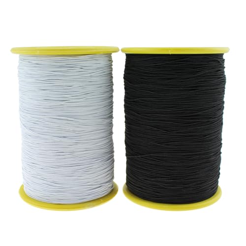 Maxmoral Elastische Armbandschnur, 400 m, Nähdraht, 0,5 mm, elastischer Faden, geeignet für Halsketten, Bastelprojekte, hängende Dekorationen, 2 Stück Maxmoral Elastische Armbandschnur, 400 m, Nähdraht, 0,5 mm, elastischer Faden, geeignet für Halsketten, Bastelprojekte, hängende Dekorationen, 2 Stück von Maxmoral