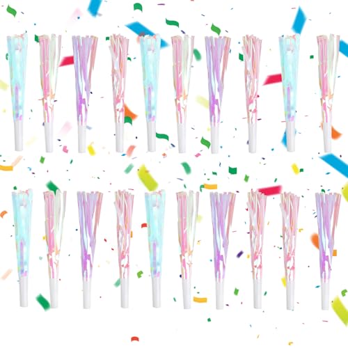 24 Party-Geräuschmacher, mit Fransen, 6 Farben, Partyzubehör, Geburtstagsgebläse für Hochzeit, Kinder und Erwachsene, Geburtstagsparty 24 Party-Geräuschmacher, mit Fransen, 6 Farben, Partyzubehör, Geburtstagsgebläse für Hochzeit, Kinder und Erwachsene, Geburtstagsparty von Maxqzin