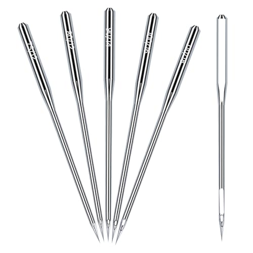50 Stück Universal-Nähmaschinennadeln, Nähmaschinennadeln, Maschinen 75/11, 80/12, 90/14, 100/16, 110/18 Sticknadeln, 5 verschiedene Größen, Denim-Nadeln für Nähmaschine 50 Stück Universal-Nähmaschinennadeln, Nähmaschinennadeln, Maschinen 75/11, 80/12, 90/14, 100/16, 110/18 Sticknadeln, 5 verschiedene Größen, Denim-Nadeln für Nähmaschine von Maxqzin