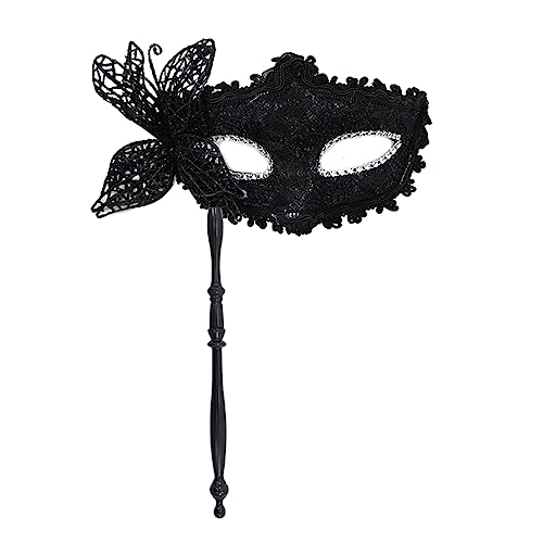 Maskerade mit Haltestab Schmetterling halbes Gesicht Halloween Party Abend Abschlussball für Karneval von Maxtonser