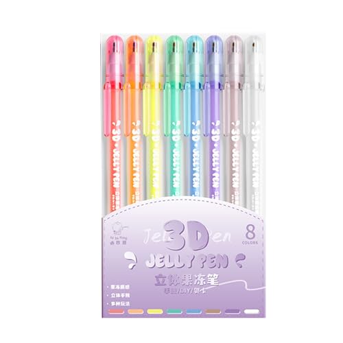 Maxtonser 3D-Gelschreiber, 8/12 Farben, Bonbonfarben, Kunstbedarf-Marker, Handschrift, Stifte zum Schreiben von Notizen Maxtonser 3D-Gelschreiber, 8/12 Farben, Bonbonfarben, Kunstbedarf-Marker, Handschrift, Stifte zum Schreiben von Notizen von Maxtonser