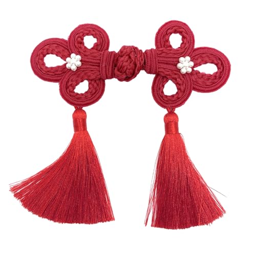 Maxtonser Chinesische Knoten, Froschknöpfe, Nähverschlüsse, Nähverschlüsse, für Pullover, Mantel, Cheongsam, traditionelles Handarbeit, Zubehör, Dunkelrot Maxtonser Chinesische Knoten, Froschknöpfe, Nähverschlüsse, Nähverschlüsse, für Pullover, Mantel, Cheongsam, traditionelles Handarbeit, Zubehör, Dunkelrot von Maxtonser