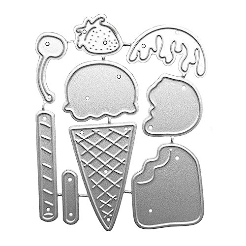 Maxtonser Eiscreme-Metall-Stanzformen, Stempel, geprägte Form, Scrapbooking, Fotoalbum, Papierbastelschablone von Maxtonser