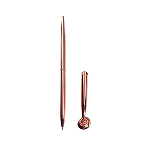 Maxtonser Kugelschreiber, Retro-Metall-Kugelschreiber, befestigte Basis, Ständer, Schreibtisch, Büro, Theke, Hochzeit, Gästeschild, Stifte-Set von Maxtonser