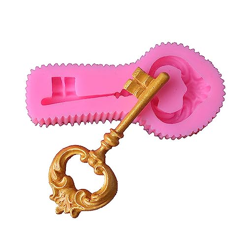 Maxtonser Vintage Schlüssel Fondant Formen Silikon Schokolade Formen für Geburtstag Cupcake Kuchen Dekorationen Epoxidharz Handwerk Formen, weiche Formen von Maxtonser