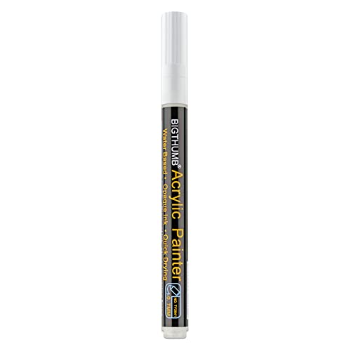 Maxtonser Weißer Acrylstift Malstift Marker Zeichnen Schule Kunstbedarf Zubehör für Kinder Mädchen Jungen Handschrift Malerei von Maxtonser