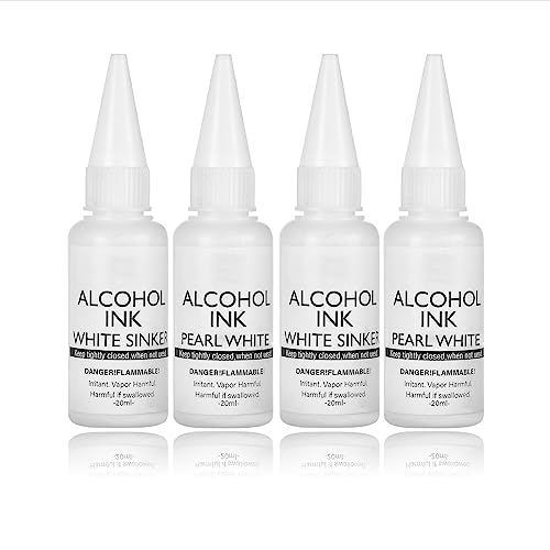 Maxtonser Weißes Set 2 Typen, weiße Alkoholbasis für Epoxidharzmalerei, weiße Farbe für Harzkunst von Maxtonser