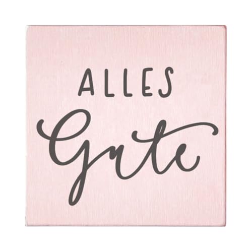 May and Berry Holzstempel - Alles Gute, 45x45mm, Rosa von May and Berry